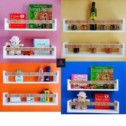 Prateleira para Cozinha Estante Nicho Organizador Temperos Mdf 2un 55cm - 2