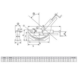 Morsa Hidráulica Angular Modelo Hw-100 - Abertura 170mm - 4