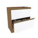 Ver imagem 2 de Balcão 2 Gavetas Kappesberg Celeste 100% Mdf Nogueira/branco 80cm
