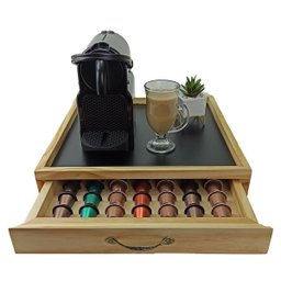 Porta Cápsulas de Café Nespresso com Bandeja e Gaveta Nat63 - 2
