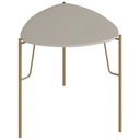 Ver imagem 1 de Mesa Lateral para Sala de Estar Alta Pés Industrial Dourado Alef I03 Grigio - Lyam Decor