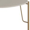 Ver imagem 4 de Mesa Lateral para Sala de Estar Alta Pés Industrial Dourado Alef I03 Grigio - Lyam Decor