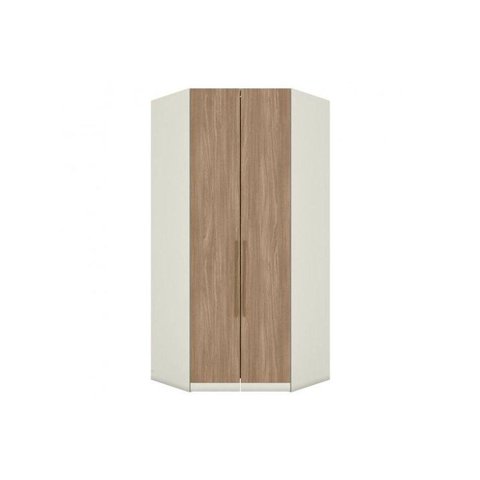 Módulos de Quarto Seletto Closet de Canto Oblíquo Mc05 C/ 2 Portas e 3 Gavetas Areia/jequitibá -