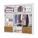 Ver imagem 5 de Guarda-Roupa Infantil com 6 Portas e 4 Gavetas 177cm Multimóveis CR35560 Branco/Madeirado