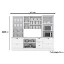 Ver imagem 3 de Kit Cozinha Modulada 4 Peças Americana 1 Aéreo + Balcão + 2 Paneleiros C5p40 Branco