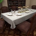 Ver imagem 2 de Toalha de Mesa Branca Retangular 6 Lugares 1,35 x 1,80M