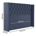 Ver imagem 4 de Cabeceira Casal 138 cm Toquio Veludo Azul Soon