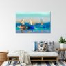Quadro Decorativo Tela Canvas Paisagem Blue Harbor - 200x120 Cm - 5