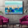 Quadro Decorativo Tela Canvas Paisagem Blue Harbor - 200x120 Cm - 2