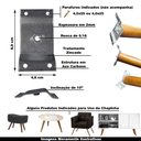Ver imagem 2 de Kit 8 Chapinhas Chapa Inclinada 10º Fixação Pés Palito Rosca 5/16 Zincada Gran Belo Produtos indicad