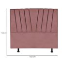 Ver imagem 3 de Cabeceira Casal Queen Size Cama Estofada 160 Cm Lile Veludo Rosé