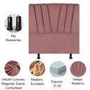 Ver imagem 4 de Cabeceira Casal Queen Size Cama Estofada 160 Cm Lile Veludo Rosé