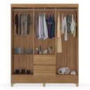 Ver imagem 6 de Kit Guarda Roupa Solteiro 6 Portas Flash Ii Cômoda Astral - Amêndola Touch