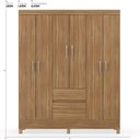 Ver imagem 4 de Kit Guarda Roupa Solteiro 6 Portas Flash Ii Cômoda Astral - Amêndola Touch