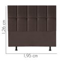 Ver imagem 3 de Cabeceira Cama Box King Estofada Poliana 195 Cm Suede:marrom