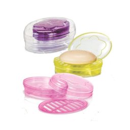 KIT 3 SABONETEIRA DE VIAGEM COM TELA INTERNA ACADEMIA NATAÇÃO - 1