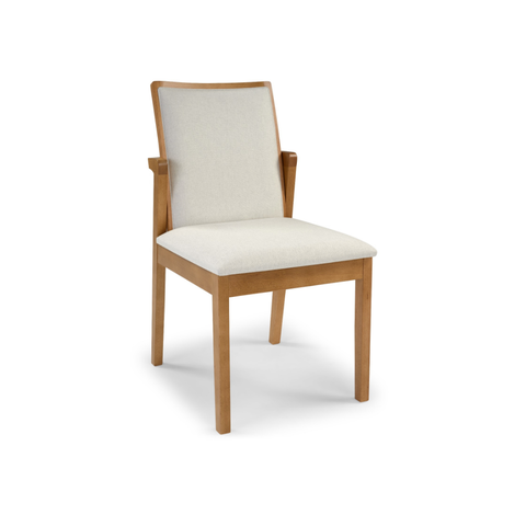 Cadeira Binah Treo Made Móveis Madeira Maciça Cores Neutras Revestida Com Tecido Lindo Para Sala de 