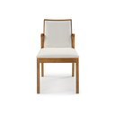Ver imagem 6 de Cadeira Binah Treo Made Móveis Madeira Maciça Cores Neutras Revestida Com Tecido Lindo Para Sala de 