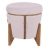 Puff Flex Altus Aveludado Bege - Mobiliamobilia - 1