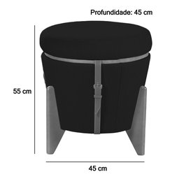 Puff Flex Altus Aveludado Bege - Mobiliamobilia - 4
