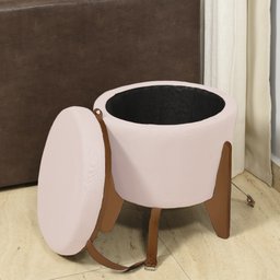 Puff Flex Altus Aveludado Bege - Mobiliamobilia - 7