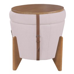 Puff Flex Altus Aveludado Bege - Mobiliamobilia - 3