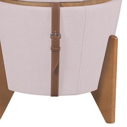Puff Flex Altus Aveludado Bege - Mobiliamobilia - 5