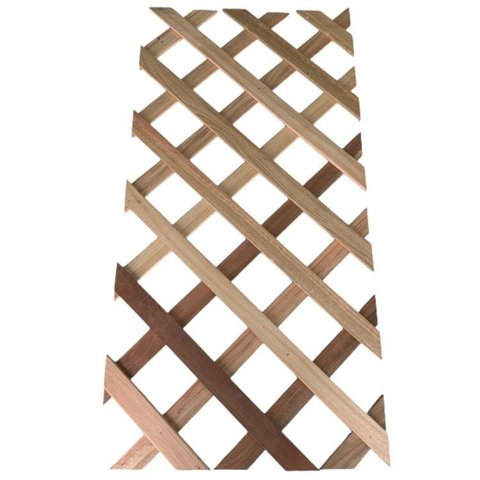 Kit 2 Unidades Treliça Decorativa de Madeira sem Borda 60CMX120CM Madeira do Brasil Vermelho