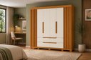 Ver imagem 1 de Roupeiro Casal Doble 6 Portas e 4 Gavetas - Cinamomo Off White - Albatroz