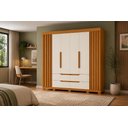 Ver imagem 1 de Roupeiro Casal Doble 6 Portas e 4 Gavetas - Cinamomo Off White - Albatroz
