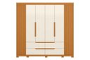 Ver imagem 4 de Roupeiro Casal Doble 6 Portas e 4 Gavetas - Cinamomo Off White - Albatroz