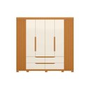Ver imagem 4 de Roupeiro Casal Doble 6 Portas e 4 Gavetas - Cinamomo Off White - Albatroz