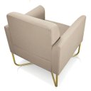 Ver imagem 6 de Kit 2 Poltronas Marisa Suede Base X Industrial Dourado - D'Rossi - Bege