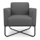 Ver imagem 4 de Kit 2 Poltronas Marisa Suede Base X Industrial Preto - D'Rossi - Grafite