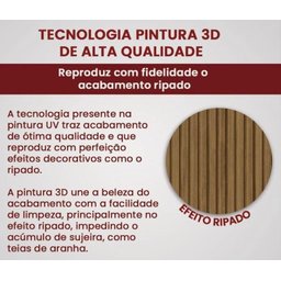 Painel Tv Slim 32 Polegadas com Nicho 3d Off White/ripado - 4