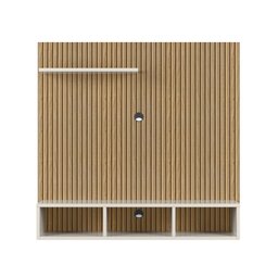 Painel Tv Slim 32 Polegadas com Nicho 3d Off White/ripado - 1