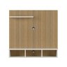 Painel Tv Slim 32 Polegadas com Nicho 3d Off White/ripado - 1