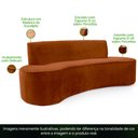 Ver imagem 3 de Sofá 3 Lugares 180cm Mônaco Veludo Camel - Nexta Casa