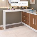 Ver imagem 7 de Penteadeira em L com 2 Portas e 3 Gavetas Flex Multimóveis Crrui-CMO001 Branco/Madeirado