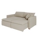 Ver imagem 2 de Sofá Cama Retrátil em Madeira Eucalipto e Bouclê 210cm Uruguai