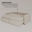 Ver imagem 5 de Sofá Cama Retrátil em Madeira Eucalipto e Bouclê 210cm Uruguai