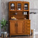 Ver imagem 5 de Armário Kit de Cozinha Rústico 5 Portas 4 Gavetas Évora M06 Imbuia Brilho - Lyam Decor