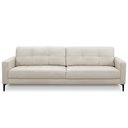 Ver imagem 2 de Sofá 3 Lugares para Sala Living Industrial 240cm Amélie L06 Couro Off White - Lyam Decor