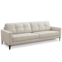 Ver imagem 1 de Sofá 3 Lugares para Sala Living Industrial 240cm Amélie L06 Couro Off White - Lyam Decor