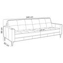 Ver imagem 4 de Sofá 3 Lugares para Sala Living Industrial 240cm Amélie L06 Couro Off White - Lyam Decor