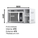 Ver imagem 3 de Armário Aéreo Para Micro-ondas 02 Nichos 80cm Nova York Henn Branco Hp