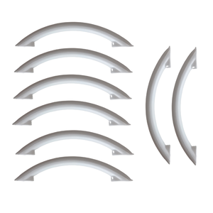 Kit 4 Pares de Puxador Armário Gaveta Cozinha Símplice Cor:branco