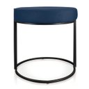 Ver imagem 6 de Kit 4 Puffs Love Suede Base Industrial Preto - Azul Marinho