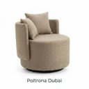 Ver imagem 1 de Poltrona Dubai Linho Bege Giratória
