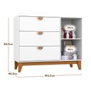 Ver imagem 3 de Conjunto Quarto de Bebê Completo Americano Magia 3 Peças Guarda- Roupa/ Berço Cama Americano/ Cômoda